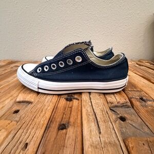 Converse All Star Womens 7 Navy Blue Slip On Canvas Sneakers W9166
